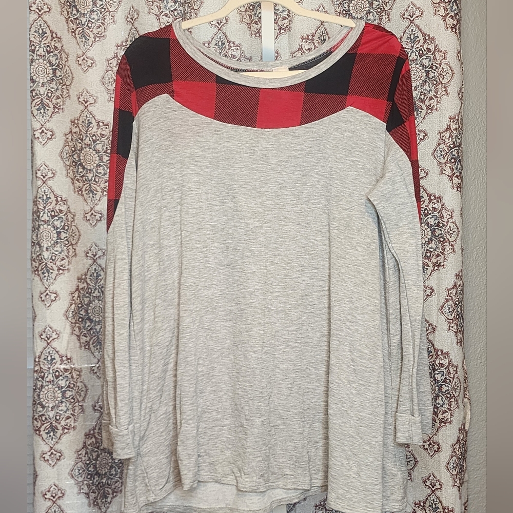 Lilypad 3x buffalo plaid swing top